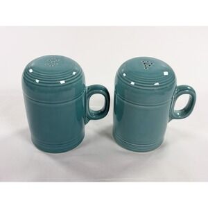 Fiesta Turquoise Rangetop Salt and Pepper Shakers Set Fiestaware HLC USA Made